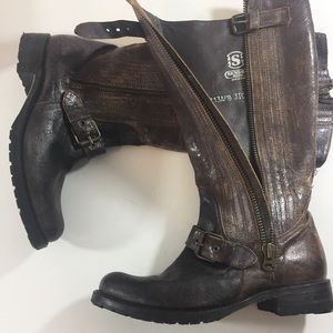SENDEA Spain Distressed Leather Boots SZ 8